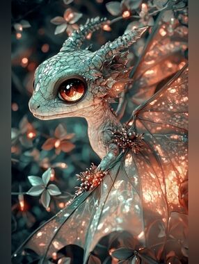 Custom Large Fridge Magnet Baby Dragon Home Office Decor